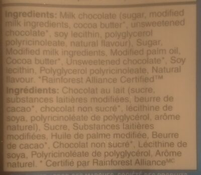 Aero Chocolate Mousse Truffle Bar - Ingrédients