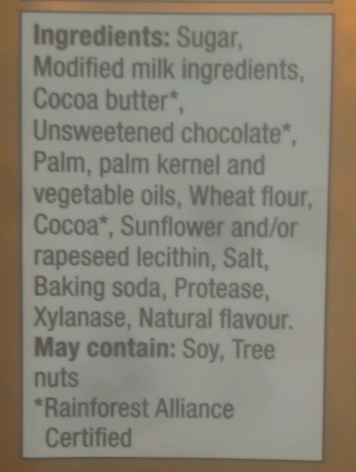 Caramel Crisp KitKat - Ingredients