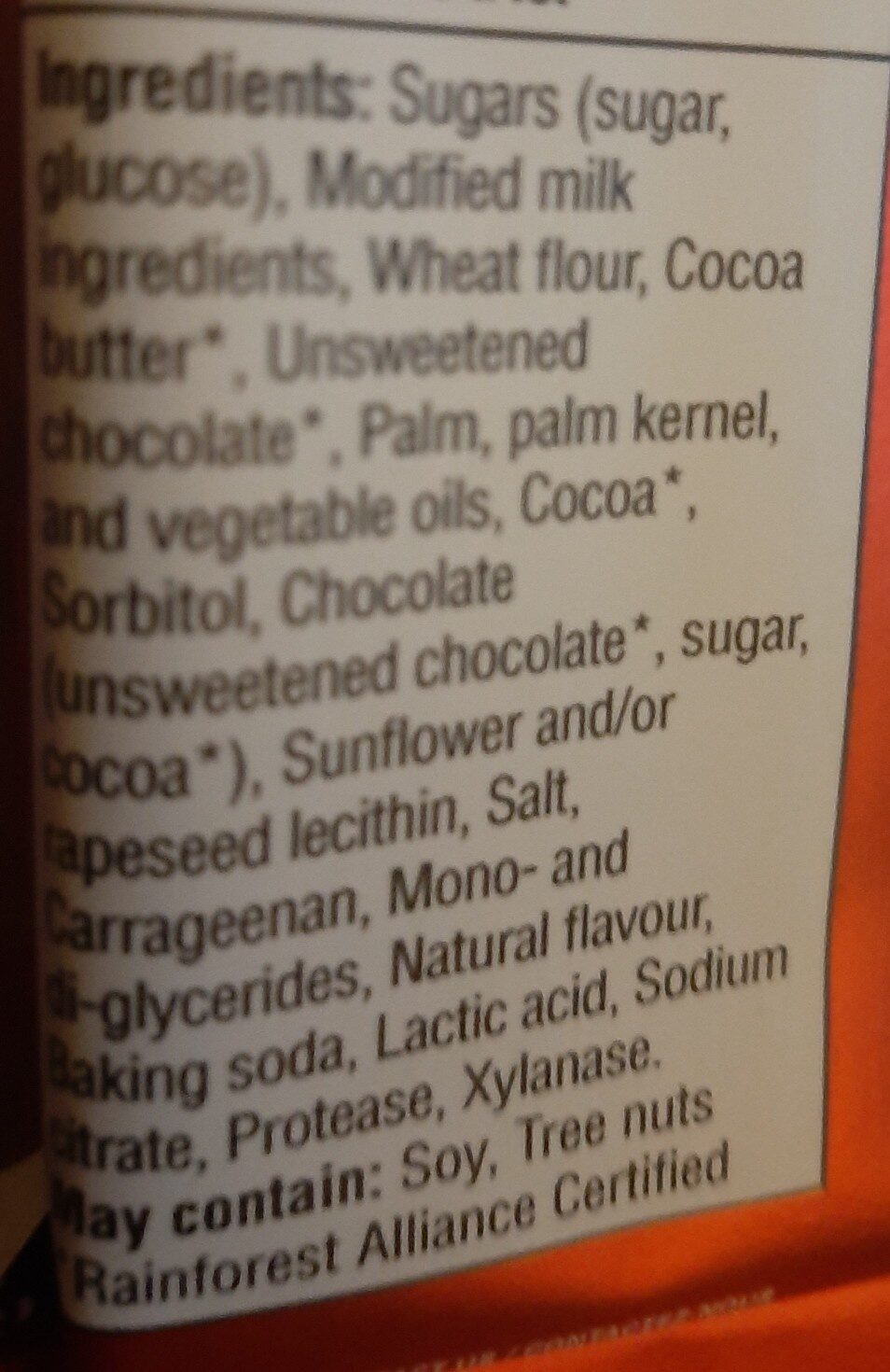 Kitkat Double Choc - Ingredients