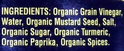 Organic Yellow mustard - Ingredients