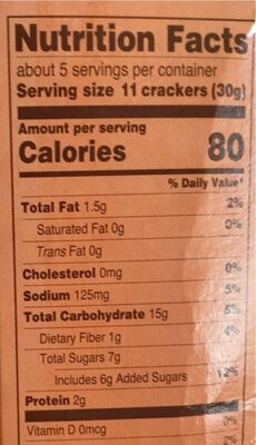 Pumpkin cranberry crisps - Nutrition facts