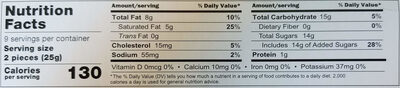 Toffee chips - Nutrition facts