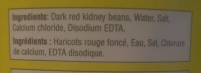 Dark Red Kidney Beans - Ingredienti - en