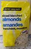 Sliced blanched almonds - Product
