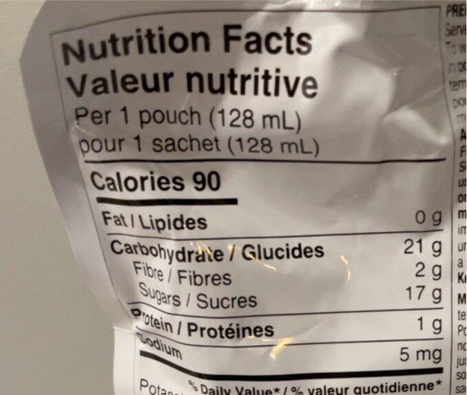 Apple & Cherry Pouch - Nutrition facts - fr