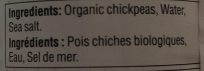 Organic Chick Peas - Ingrédients - en