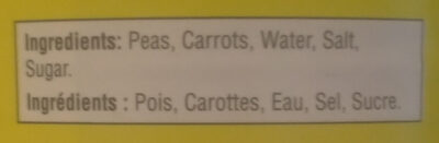 Peas & Carrots - Ingredients