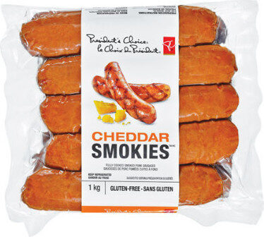 Cheddar smokies fully cooked gluten-free smoked pork sausages - Product