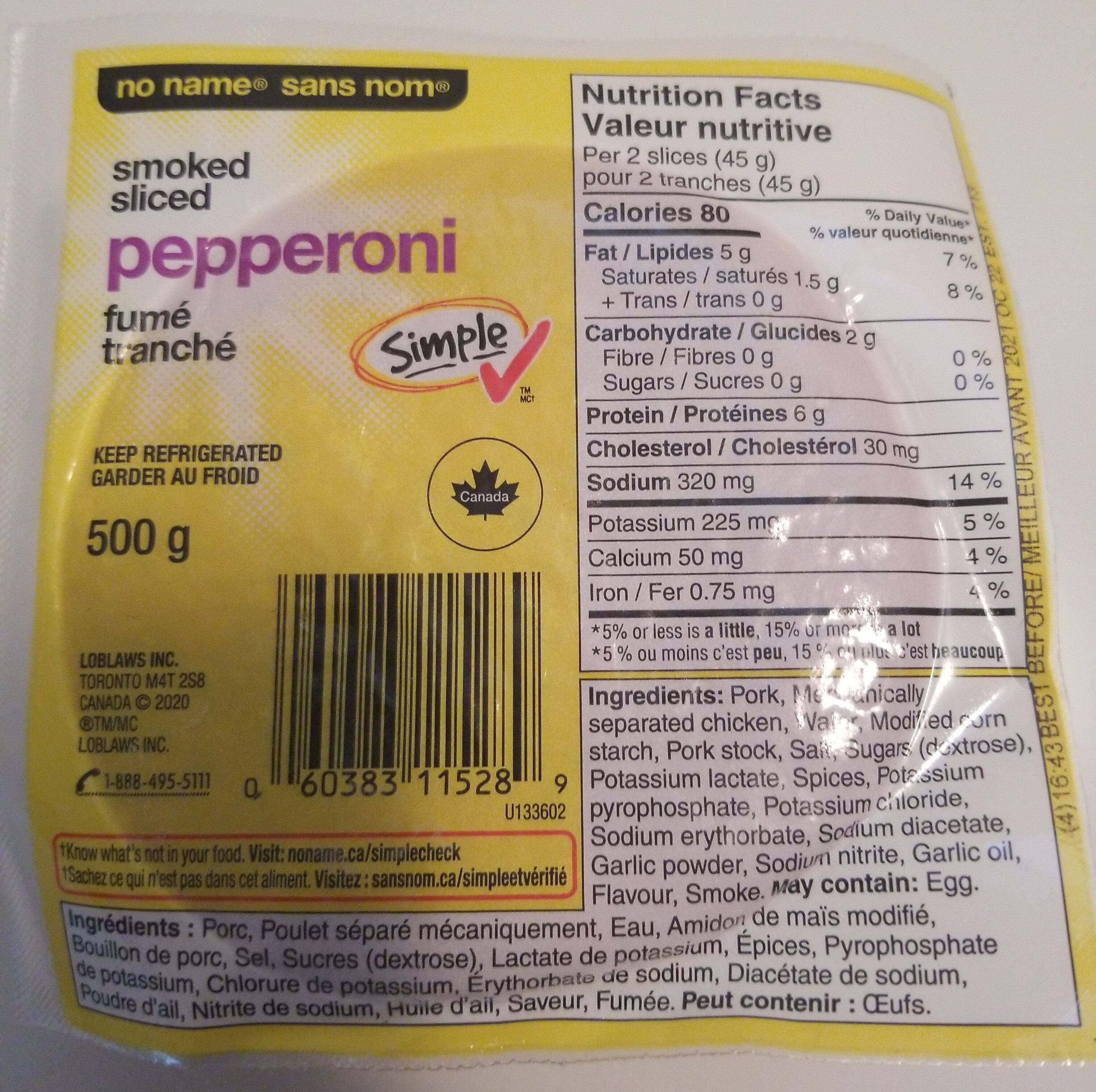 Pepperoni - Smoked, Sliced - Produit - en