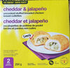 cheddar & jalapeño uncooked stuffed breaded chicken breast cutlettes - Produit
