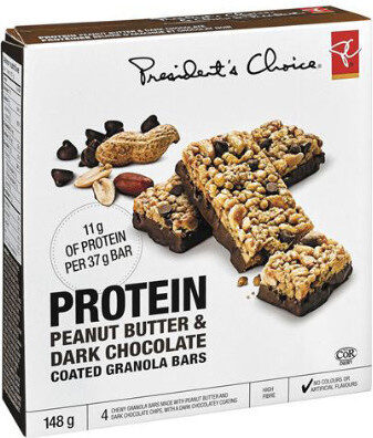 Protein peanut butter & dark chocolate coated granola bars - Product - fr