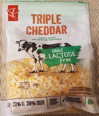 Triple Cheddar Cheese Blend Lactose Free - Produit - en