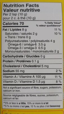 Margarine - Nutrition facts - fr