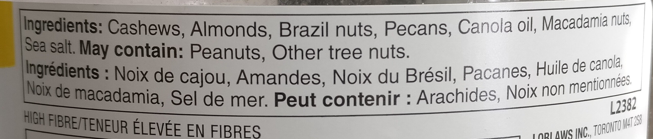 Deluxe mixed nuts - Ingredients