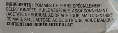Ondulées Sel et Vinaigre - Ingredients - fr