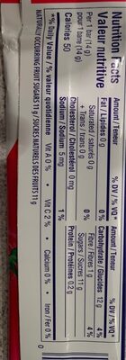 Fruit to go - Nutrition facts - fr
