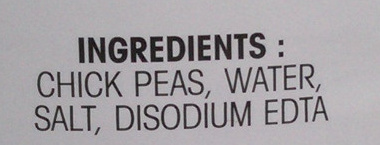 Chick Peas - Ingrédients - en