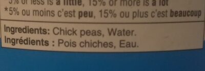 Chick peas - Ingrediënten - en