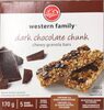 Dark chocolate chunck granola bars - Produit