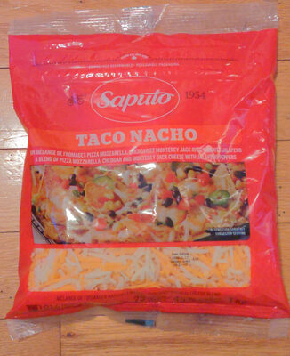 Taco nacho, mélange de fromages pizza mozzarella, cheddar et Monterey Jack avec piments jalapeño - Produit