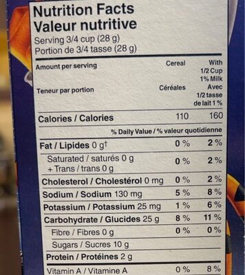 Frosted flakes cereal - Nutrition facts