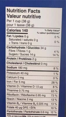 Frosted flakes - Valori nutrizionali - en