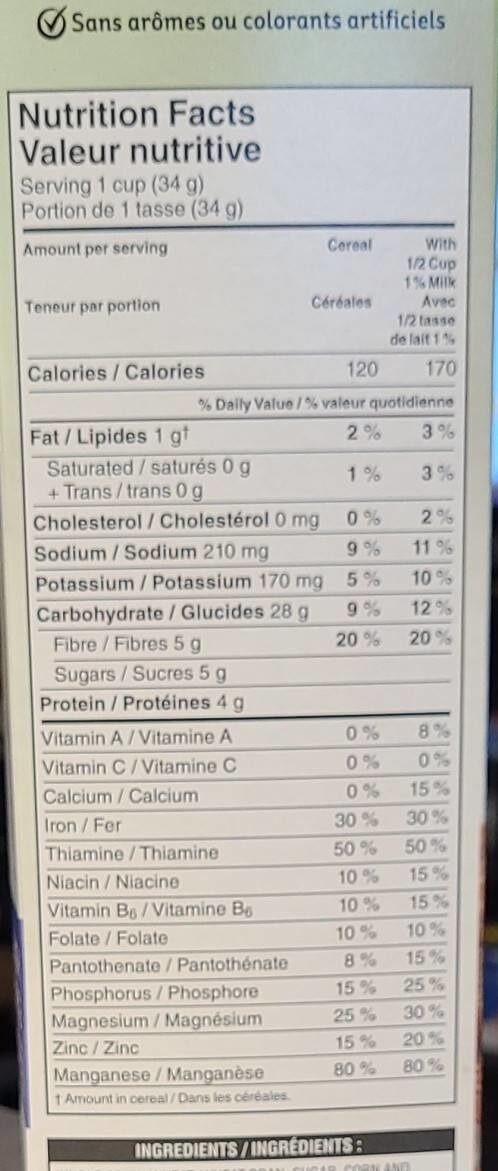 All Bran flakes - Nutrition facts