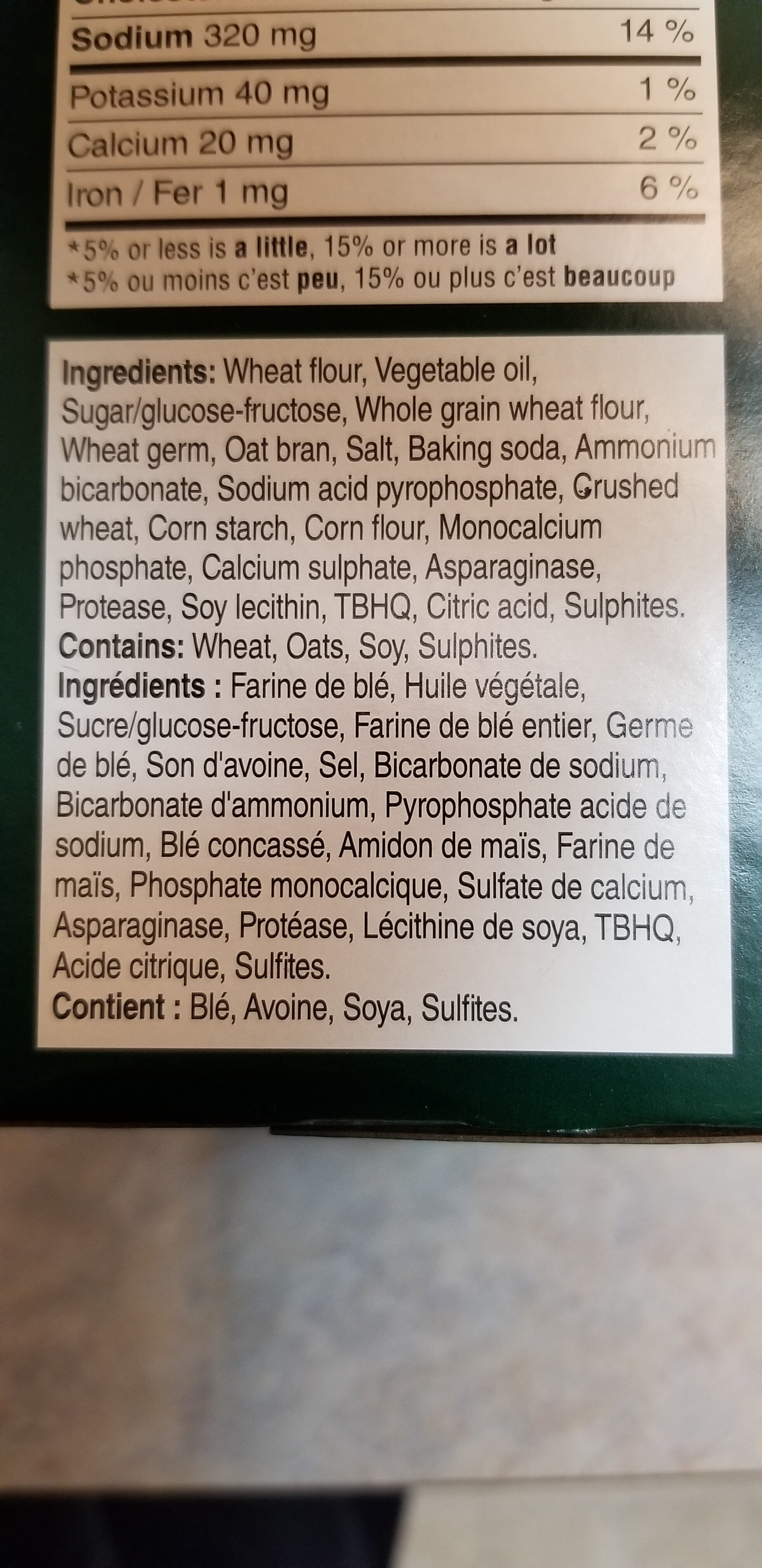 Club Crackers - Ingredients