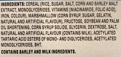 Rice crispees - Ingredients