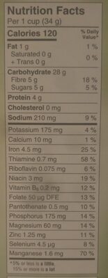 All Bran Flakes - Nutrition facts