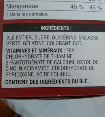 Mini wheats - Ingredientes - fr