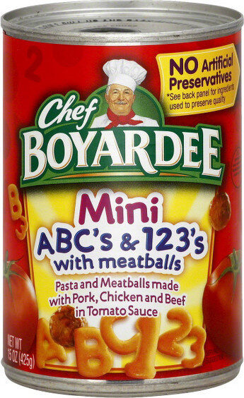 Mini abc's & 123's with meatballs - Product