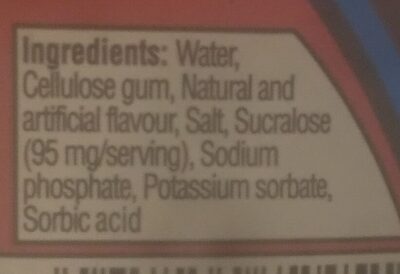 Sugar Free Syrup Sweetened with Sucralose - Ingredients