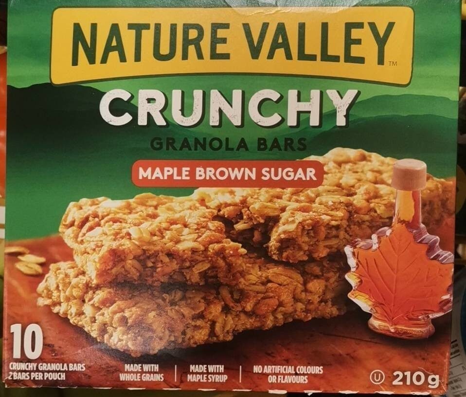 Crunchy granola bars Maple brown sugar - Product - fr