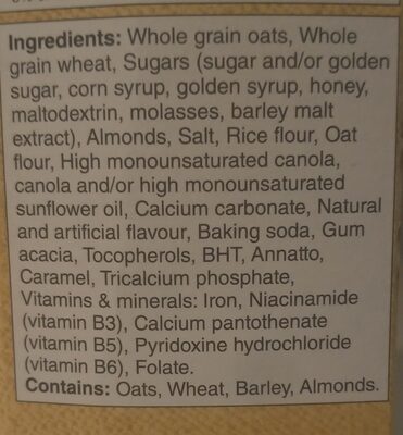 Almond Oatmeal Crisp - Ingrediënten - en