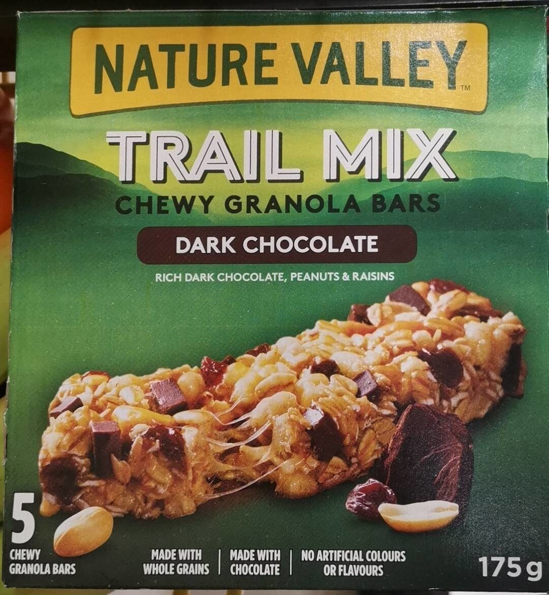 Trail mix chewy granola bars dark chocolate - Produit