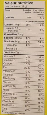 Nesquik - Nutrition facts - fr