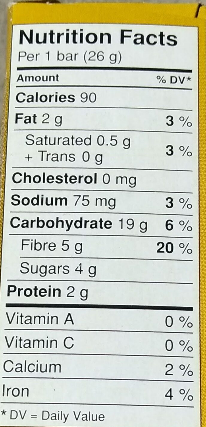 Boîte à lunch Grains de chocolat tendres - Nutrition facts
