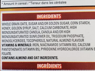 Honey nut cheerios - Ingredients