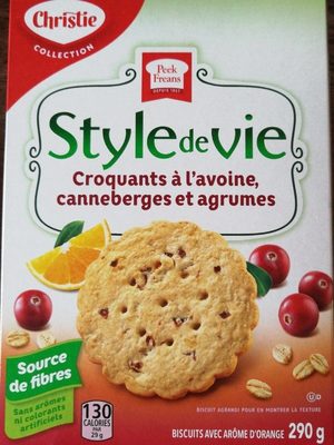 Biscuits avoine canneberges et agrumes - Produit
