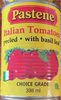 Italian tomatoes peeled with basil leaf - Product