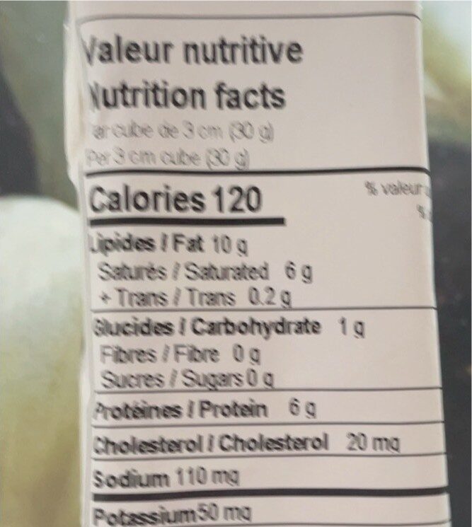Le Riopelle - Nutrition facts