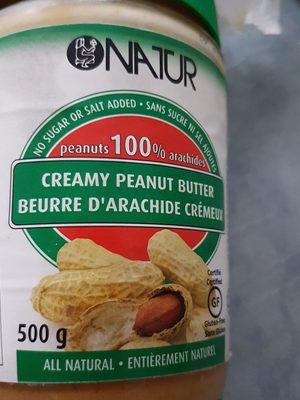 Beurre D'arachide Naturel Crémeux - Ingrédients