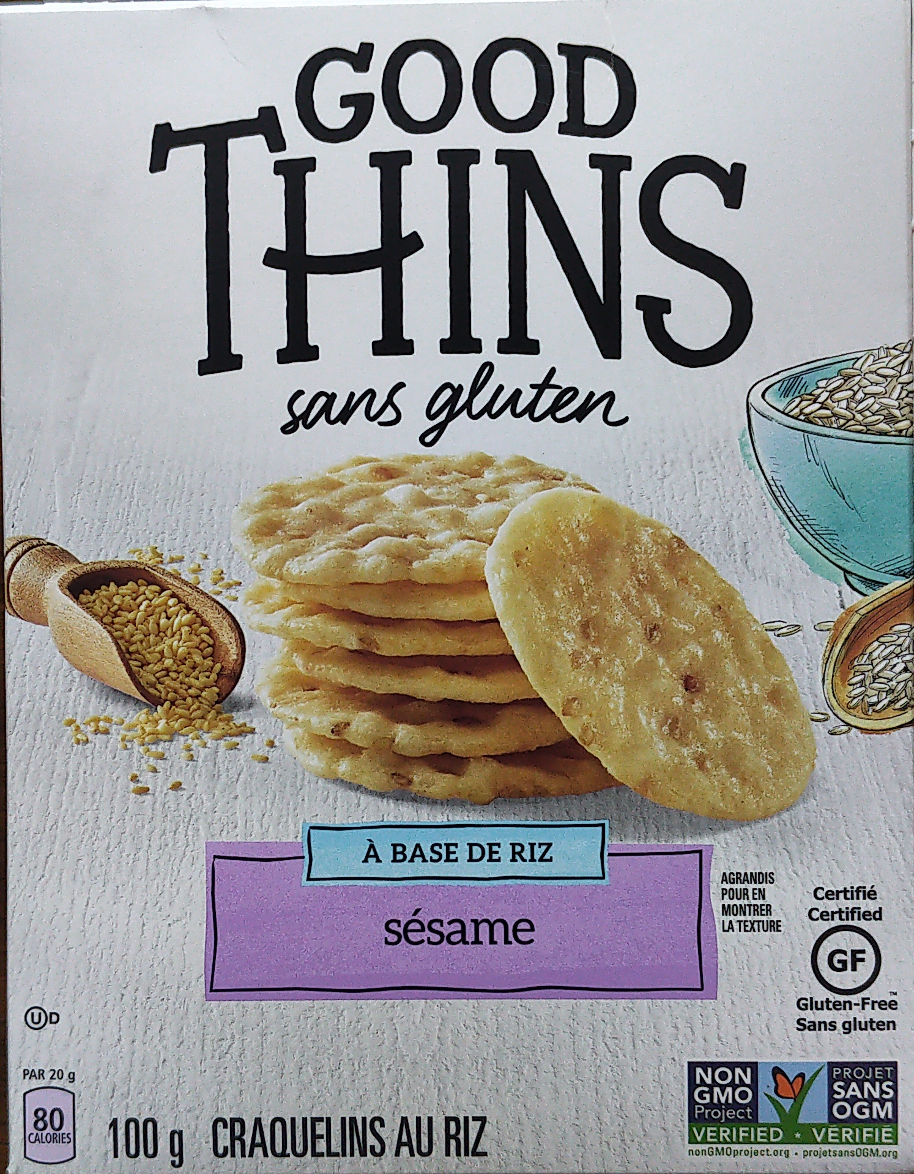 Sesame Good Thins Rice Crackers - Produit