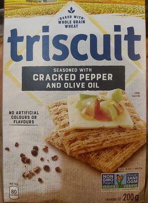Triscuit seasoned with cracked pepper and olive oil - Produit - en