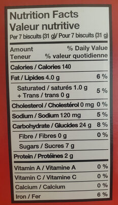 Biscuits Thé social - Nutrition facts - fr