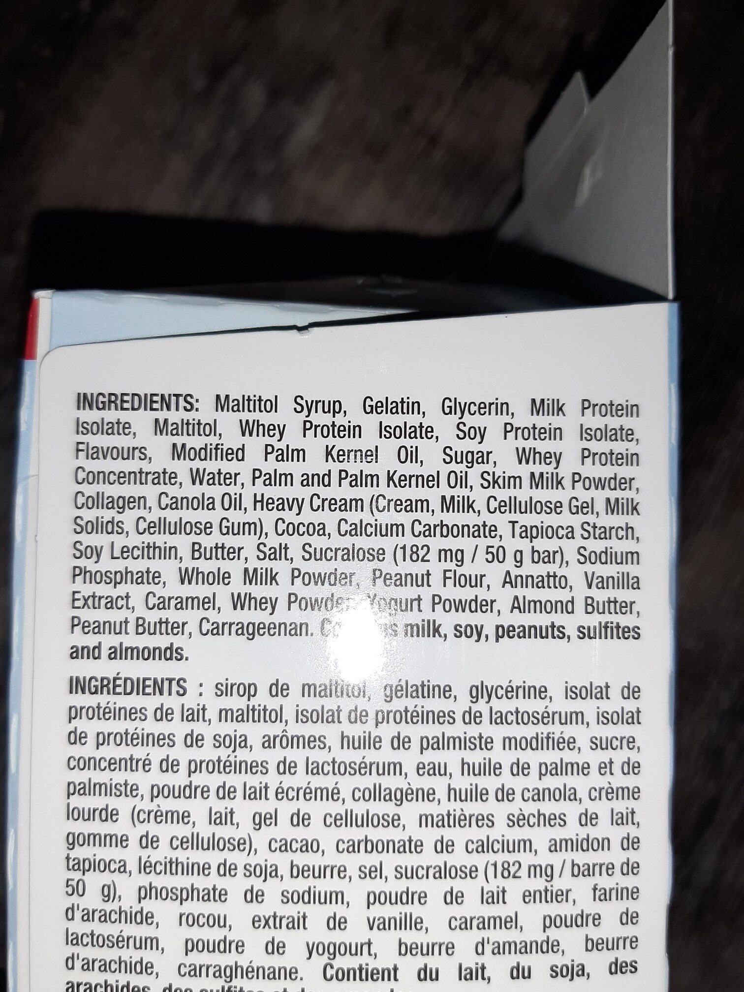 Chocolate Salted Caramel - Ingredients