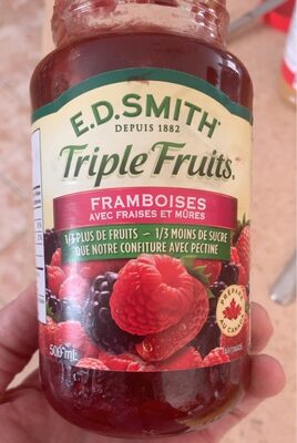 Confiture Triple Fruits (framboise) - Product - fr