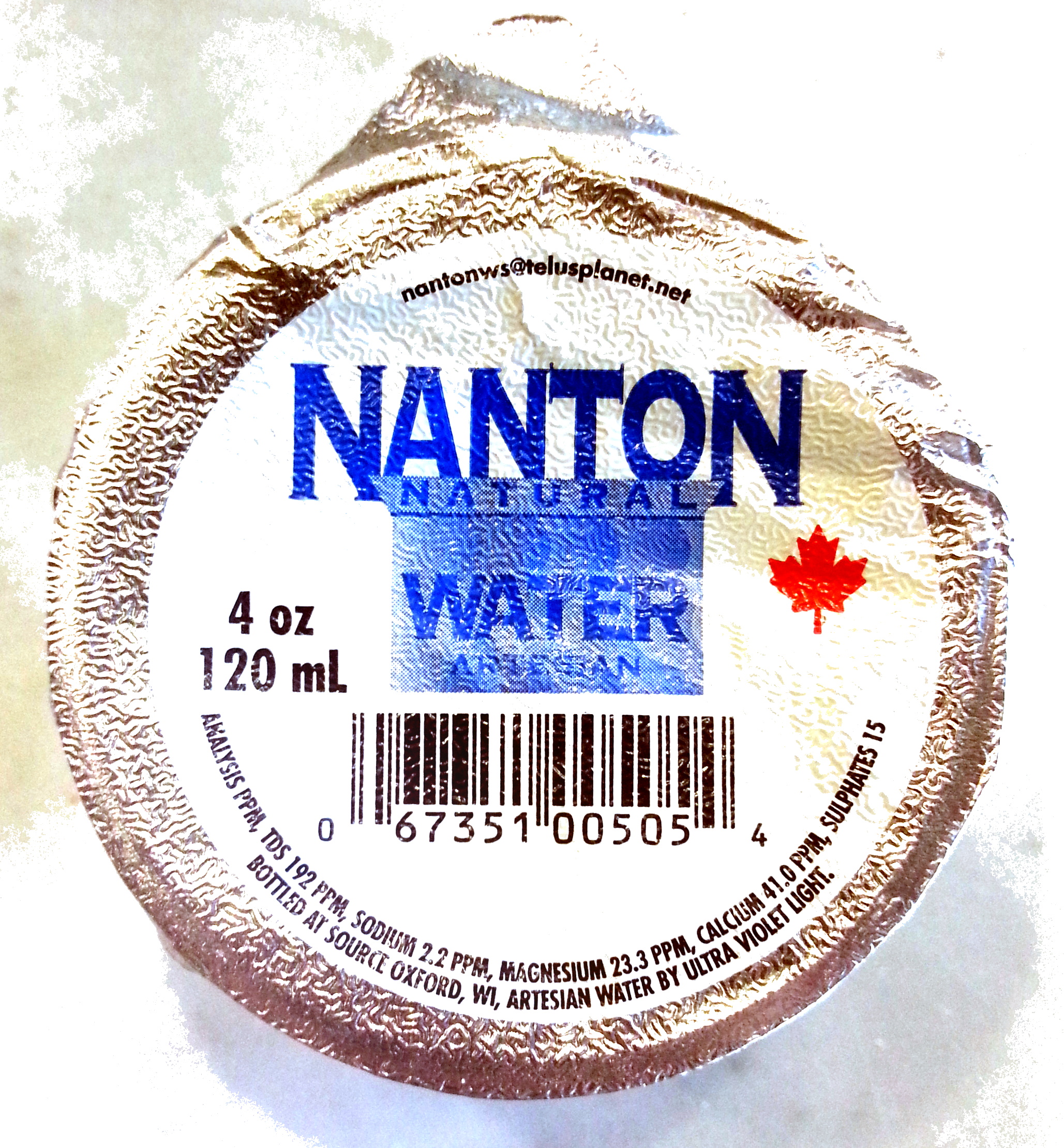Nanton Natural Water Artesian - Produit