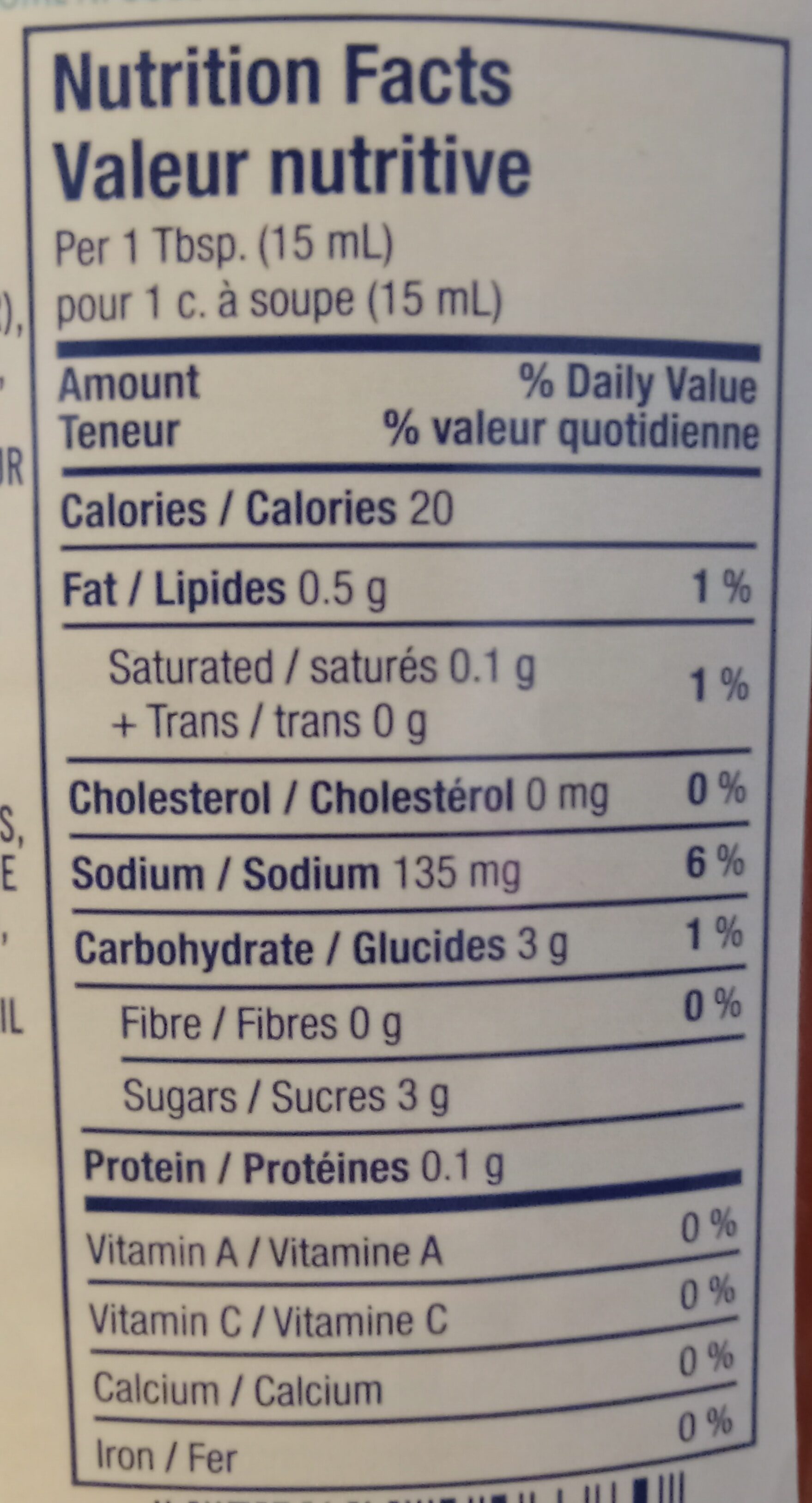 Calorie-Wise Catalina Dressing - Nutrition facts